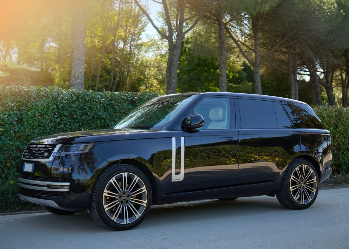 Range Rover Autobiography parked outside Italian villa.